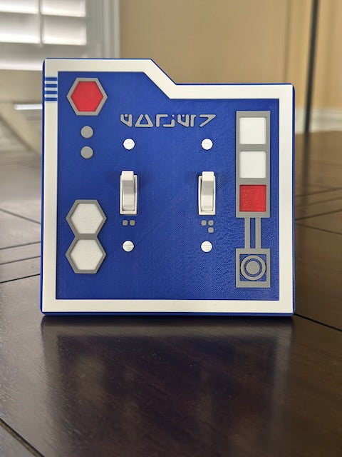 Star Wars inspired - Light Switch Cover Plate - 2 Flip - R2D2