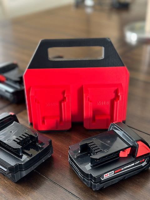 Battery Carrier for Milwaukee M18 Batteries