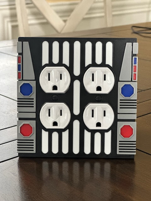 Star Wars inspired - Wall Outlet Cover Plate - 2 Outlet - Imperial Style