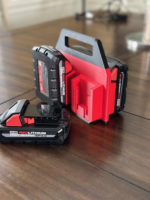 Battery Carrier for Milwaukee M18 Batteries