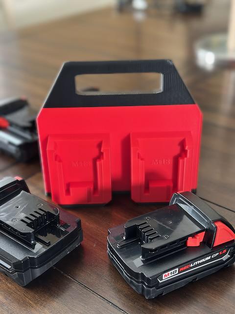 Battery Carrier for Milwaukee M18 Batteries