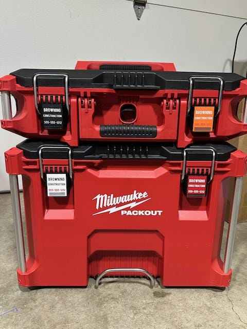 Personalized Latch - Milwaukee Packout Tool Box 48-22-8427
