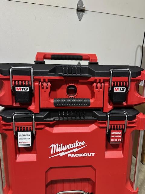 Personalized Latch - Milwaukee Packout Tool Box 48-22-8427