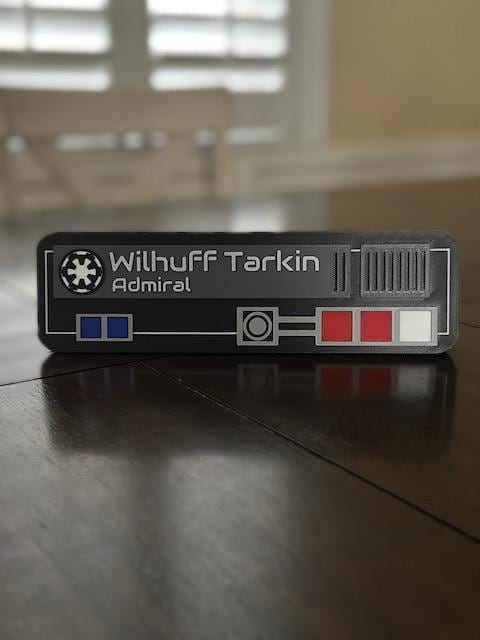 Star Wars inspired - Name Plate - Desktop Plaque - Wall Plaque - Customizable with your name and title