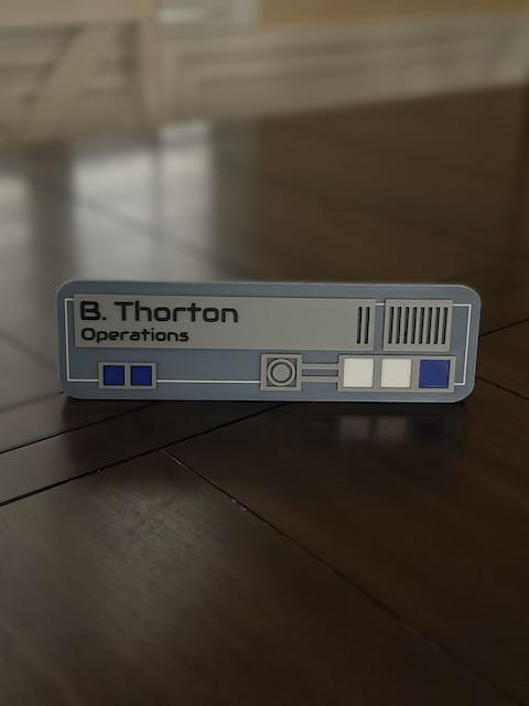 Star Wars inspired - Name Plate - Desktop Plaque - Wall Plaque - Customizable with your name and title