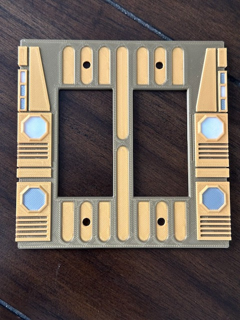 Star Wars inspired - Light Switch Cover Plate - 2 Gang - C3P0 (Decora) (Copy)