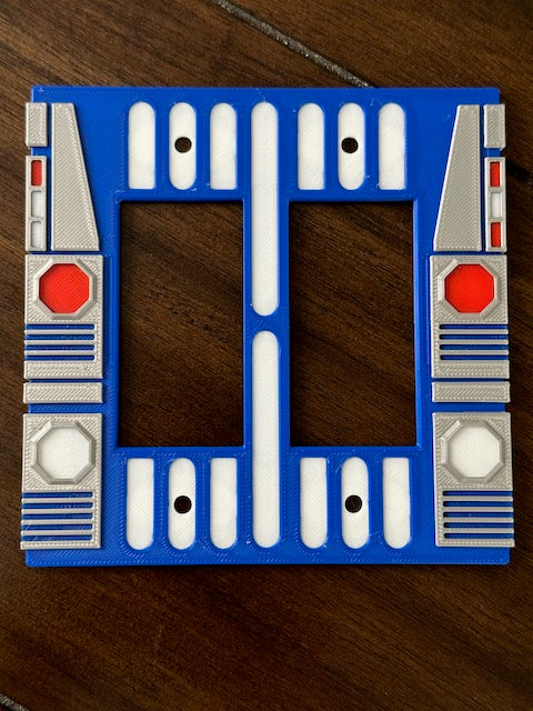 Star Wars inspired - Light Switch Cover Plate - 2 Gang - R2D2 (Decora)