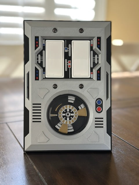 Star Wars inspired - Droid Access Panel - 2 Flip Switch Plate