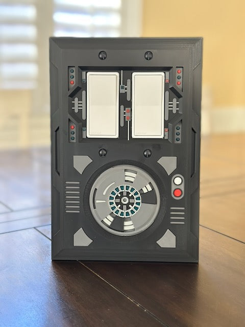 Star Wars inspired - Droid Access Panel - 2 Flip Switch Plate