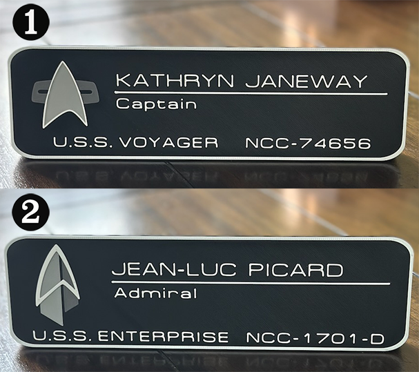 Star Trek inspired - Name Plate - Desktop Plaque - Personalize with your name and rank