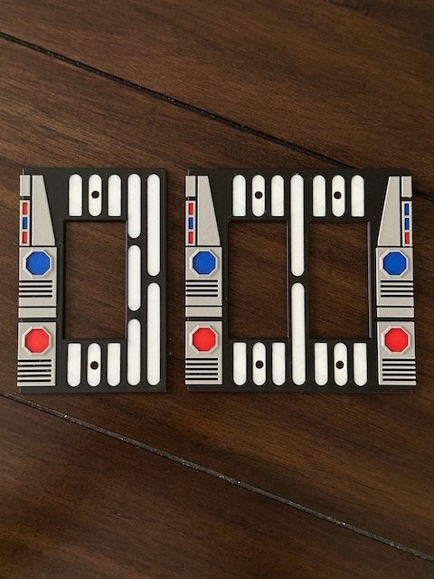 Star Wars inspired - 2pc Set Decora Imperial Light Switch Plate