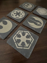 Star Wars inspired Coaster Set - 6 pc Slate
