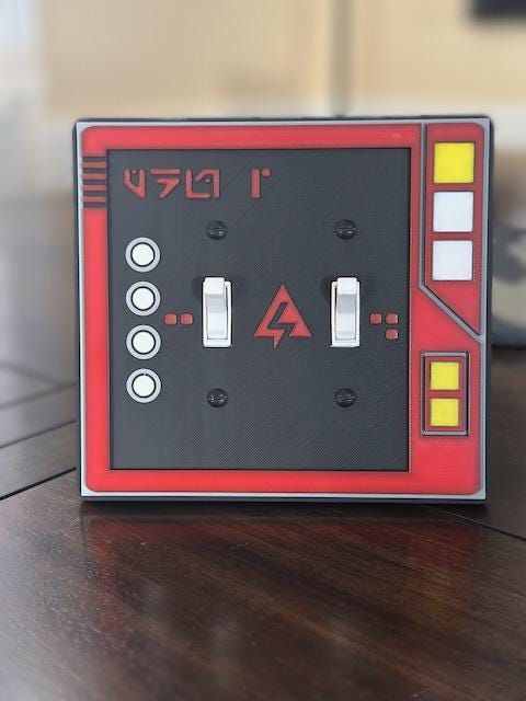 Star Wars inspired - Power Control - Light Switch Cover Plate - 2 Gang