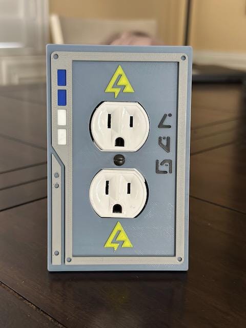 Star Wars inspired - Wall Outlet Cover Plate - Galaxy's Edge High Power - Rogue