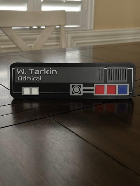 Star Wars inspired - Name Plate - Desktop Plaque - Wall Plaque - Customizable with your name and title