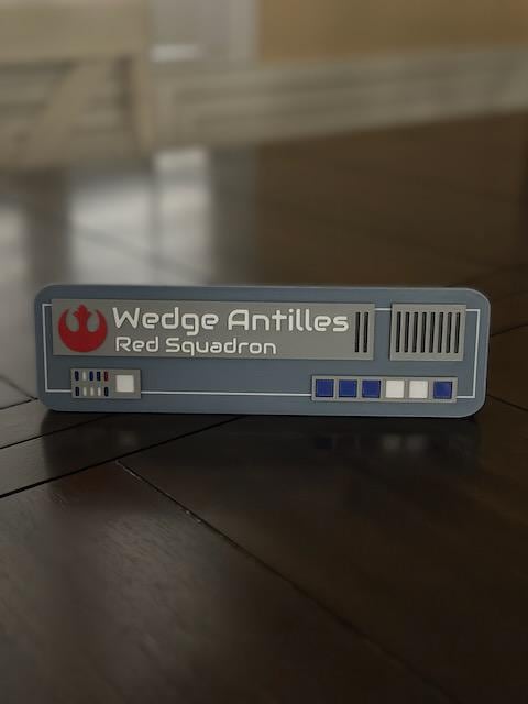 Star Wars inspired - Name Plate - Desktop Plaque - Wall Plaque - Customizable with your name and title