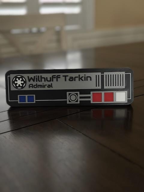 Star Wars inspired - Name Plate - Desktop Plaque - Wall Plaque - Customizable with your name and title