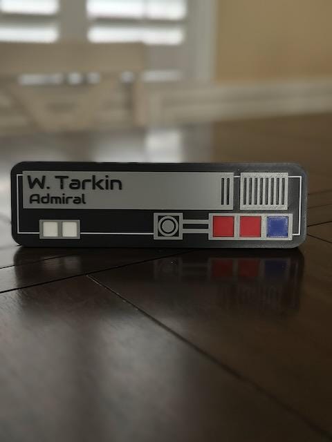 Star Wars inspired - Name Plate - Desktop Plaque - Wall Plaque - Customizable with your name and title