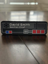 Star Wars inspired - Name Plate - Desktop Plaque - Wall Plaque - Customizable with your name and title