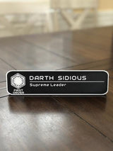 Star Wars inspired - Slim - Name Plate - Desktop Plaque - Wall Plaque - Customizable with your name and title