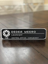 Star Wars inspired - Slim - Name Plate - Desktop Plaque - Wall Plaque - Customizable with your name and title
