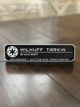 Star Wars inspired - Slim - Name Plate - Desktop Plaque - Wall Plaque - Customizable with your name and title