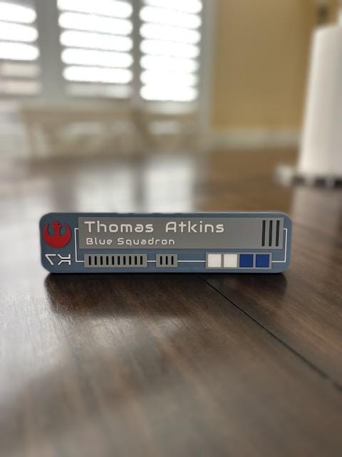 Star Wars inspired - Desktop Name Plate - Plaque - Wall Plaque - Customizable with your name and title