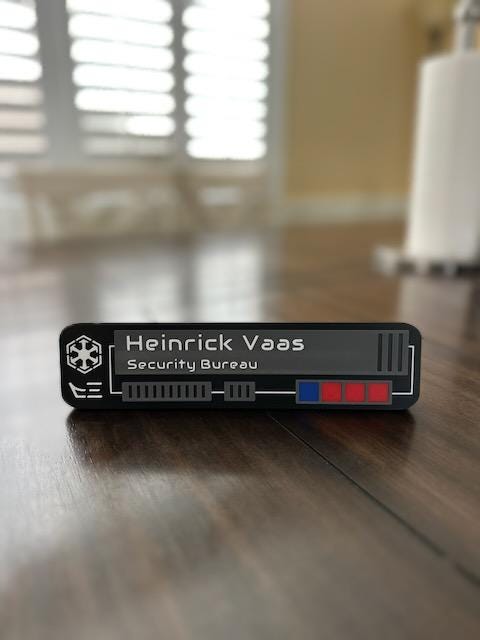 Star Wars inspired - Desktop Name Plate - Plaque - Wall Plaque - Customizable with your name and title