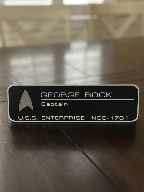 ST TNG TOS - Name Plate - Desktop Plaque - Personalized