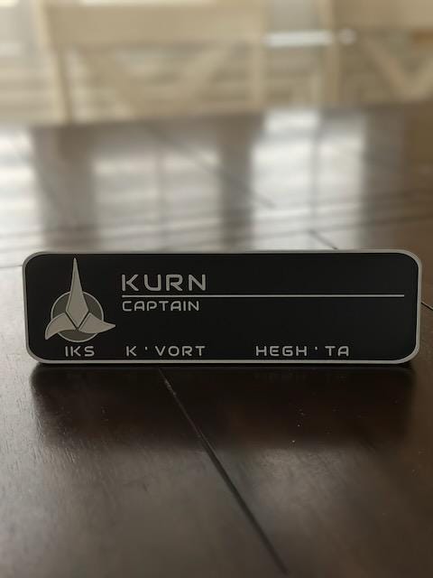 ST TNG TOS - Name Plate - Desktop Plaque - Personalized