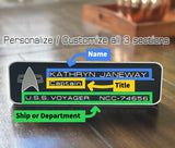 ST TNG TOS - Name Plate - Desktop Plaque - Personalized