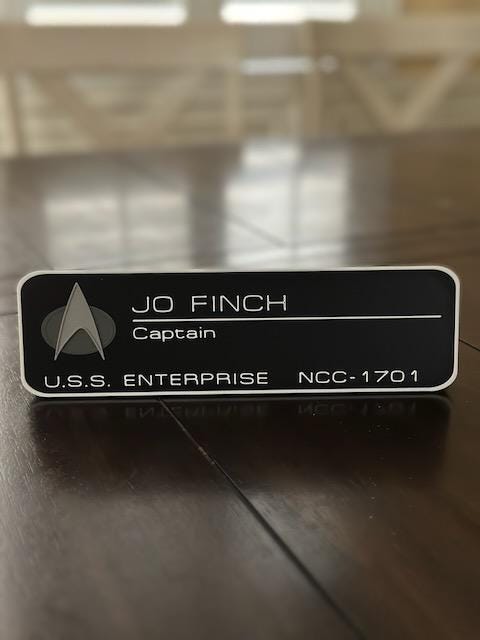 ST TNG TOS - Name Plate - Desktop Plaque - Personalized