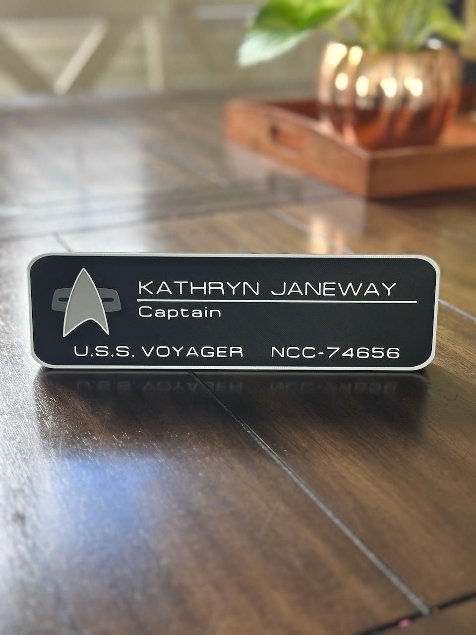 ST TNG TOS - Name Plate - Desktop Plaque - Personalized