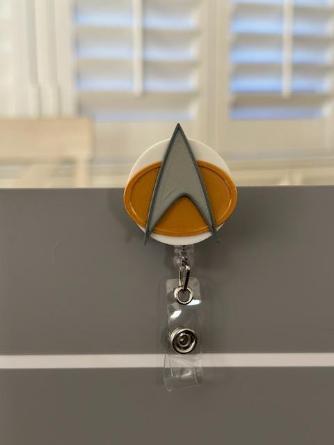 ST TNG ToS - Badge Reel, Nurse Badge Reel,  Retractable ID Holder