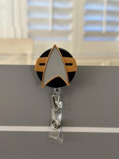 ST TNG ToS - Badge Reel, Nurse Badge Reel,  Retractable ID Holder