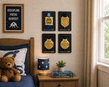 Personalized Jiu Jitsu Medal Display |  Desktop Stand | Wall Mount | belt color / stripes | Judo | Wrestling