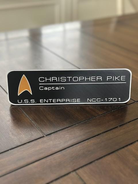 ST TNG TOS - Name Plate - Desktop Plaque - Personalized
