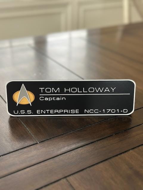 ST TNG TOS - Name Plate - Desktop Plaque - Personalized