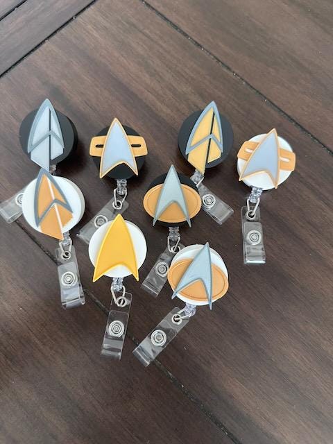 ST TNG ToS - Badge Reel, Nurse Badge Reel,  Retractable ID Holder
