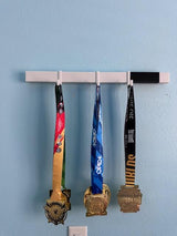 Jiu Jitsu Medal Display Rack | BJJ Medal Holder Wall Mount | Martial Arts Medal Organizer | Wrestling & MMA Medal Hanger | Flush Mount