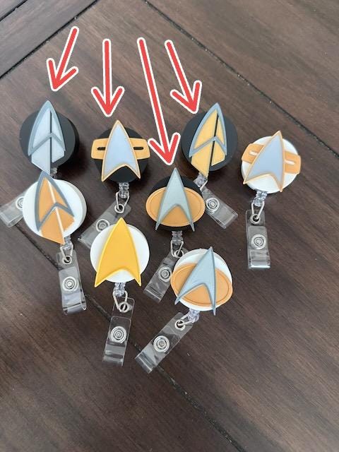 ST TNG ToS - Badge Reel, Nurse Badge Reel,  Retractable ID Holder